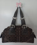COACH 10078 Mini Boston Soho in CHOCOLATE BROWN