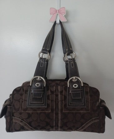 COACH 10078 Mini Boston Soho in CHOCOLATE BROWN