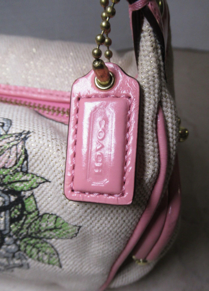 Pristine Vintage 2009 Coach Parker Tattoo Canvas Kisslock Hobo Bag 13621