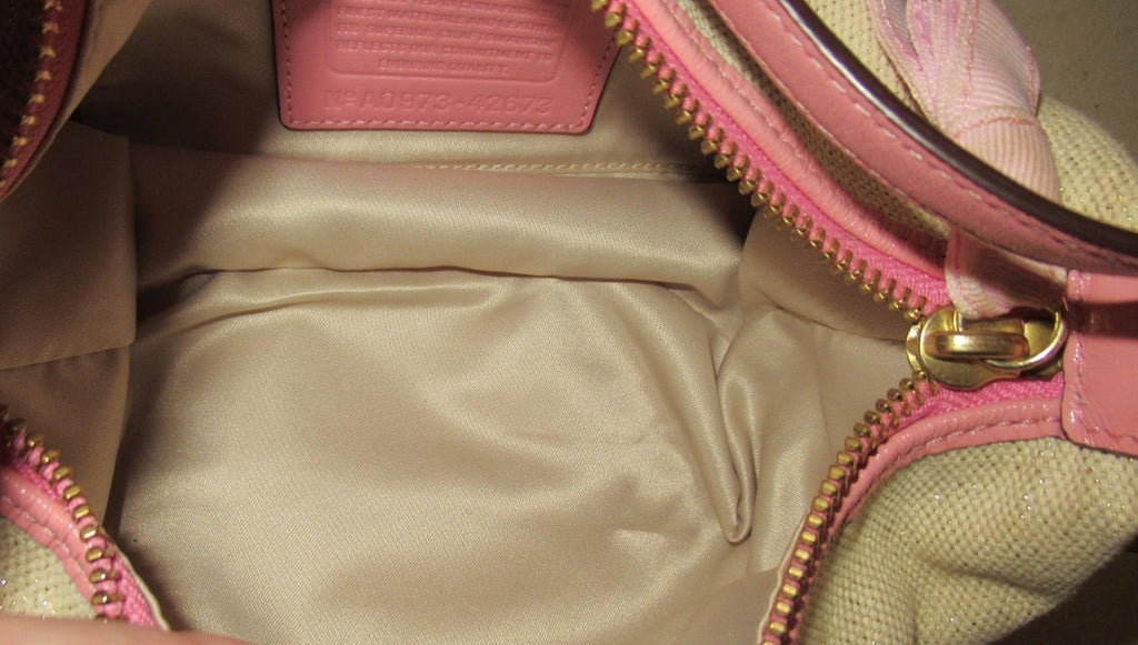 Pristine Vintage 2009 Coach Parker Tattoo Canvas Kisslock Hobo Bag 13621